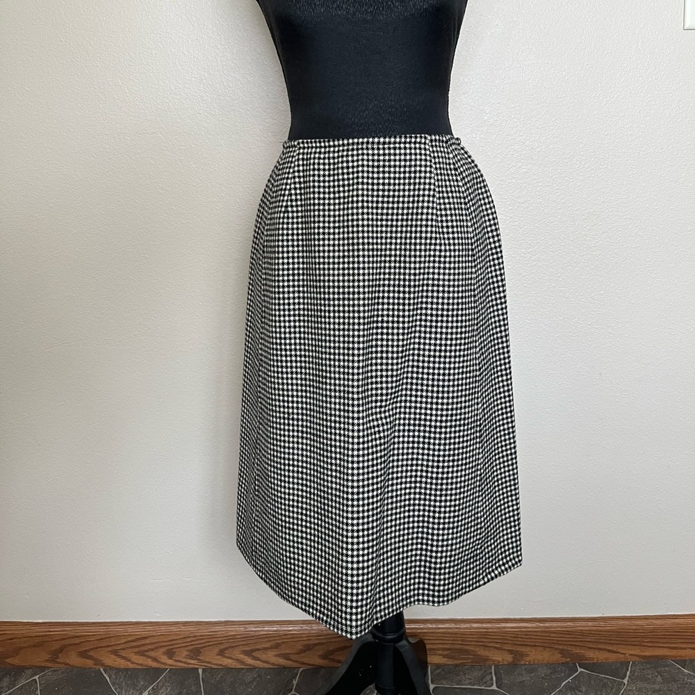 Vintage Pendleton Black Off White Houndstooth Pla… - image 1